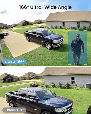 AOSU Security Cameras Wireless Outdoor Home System, True 2K HD Night Vision, No Subscription, 240-Day Battery Life, 166° Wide View, Spotlight & Siren Alarm, Motion Alert, Support 2.4G & 5G WiFi Router - Image 5