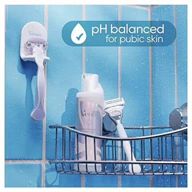 Gillette Venus for Pubic Hair and Skin, 1 Razor Handle + 2 Blade Refills, 2-in-1 Cleanser + Shave Gel and Daily Soothing Serum - Image 4