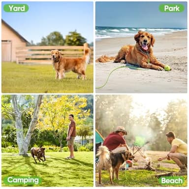 Tresbro 20FT Reflective Tie Out Cable for Dogs Up to 250 Pounds, Steel Wire Dog Leash Cable with Stainless Rotatable Buckle, Lightweight and Enduring, Dog Chains Outside for Outdoor Yard, Green - Image 5