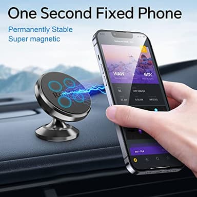 【 2-Pack 】 Magnetic Phone Holder for Car Dashboard【Strong Magnet】iPhone Magnetic Phone Mount for Car Phone Holder 【4 Metal Plate】Cell Phone Holders for Your Car Mount for iPhone 16 Pro Max 15 14 13 12 - Image 8