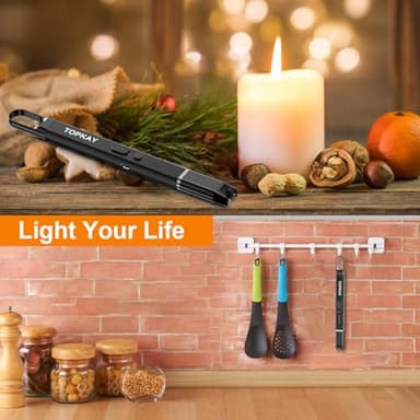 TOPKAY 2 Pack Electric Candle Lighter Windproof Flameless USB Rechargeable Plasma Arc Long Lighter for BBQ Grill Firework Kitchen Camping. - Image 5