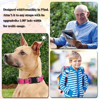 2 Pack Waterproof AirTag Dog Collar Holder Compatible with Apple AirTag, Silicone Hidden Loop Holder for Airtag Tracker, Anti-Lost Dog Collar Air Tag Accessories(Red-Orange) - Image 6