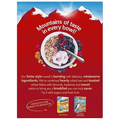 Alpen Original Muesli, Swiss Style Muesli Cereal, Whole Grain, Non-GMO Project Verified, Heart Healthy, Kosher, Vegan, 14 Oz Box (Pack of 6) - Image 4