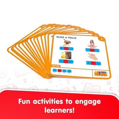 Junior Learning: Rainbow Phonics Blox: CVC Word Building - Phase 2-30 Activity Cards, Color Coded Blocks, Learning, Reading Development, Kids 4+ - Image 4