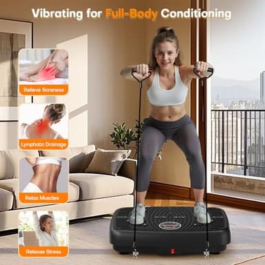 Vibration Plate Exercise Machine, 2025 Upgraded Double Motors Vibration Plate for Lymphatic Drainage, EvoSpark 3D PRO Vibration Plates for Weight Loss,450 Lbs Capacity Vibrate Fitness Platform - Image 3