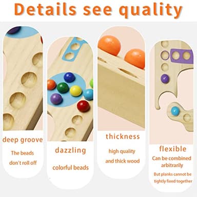 Grhonior Marbles and Jokers Board Game Pegs and Jokers Real Solid Wood (Pine) Game Board Wooden for 2-8 Players 8 Game Boards 8 Colors 40 Marbles 4 Boxes Card - Image 6