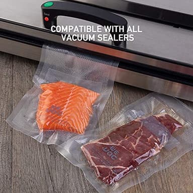 Wevac 8''x100' & 11''x100' 2 Rolls Food Vacuum Seal Roll Keeper with Cutter, Ideal Vacuum Sealer Bags for Food Saver, BPA Free, Commercial Grade, Great for Storage, Meal prep and Sous Vide - Image 7
