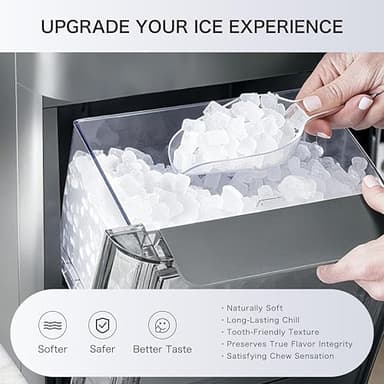 Large Capacity Ice Makers Countertop One-Click Operation Self-Cleaning Portable Ice Maker 41lbs/24H with There is A Detachable 3L Water Tank Ice Machine for Home,Bar,Office - Image 3