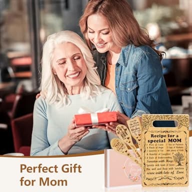 Birthday Gift for Mom, Recipe for a Special Mom- Mom Birthday Gifts from Daughter Son Cutting Board Set, Engraved Utensil Best Mom Ever Gifts Ideas Mom Gifts for Mother New Mom Step Mom - Image 5