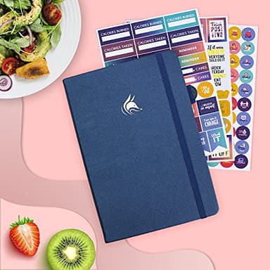 Clever Fox Wellness Planner - Weekly & Daily Health and Wellness Log, Food Journal & Meal Planner Diary for Calorie Counting, Notebook for Medical Condition Tracking, A5-Sized - Mystic Blue - Image 2