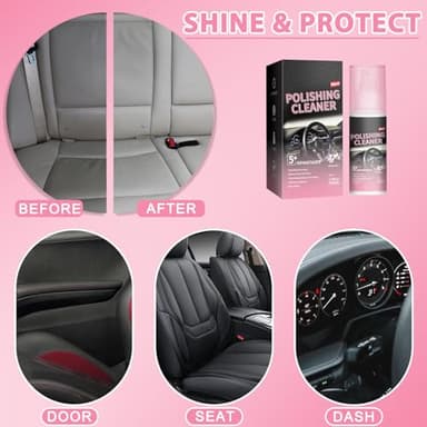 Timeno 2025 New Polishing Cleaner Car Interior, Interior All Purpose Car Cleaner for Rubber, Leather (2) - Image 4