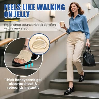 JWHOO Metatarsal Pads Ball Foot Cushion - 2 Pairs Metatarsal Pads Women & Men with Gel for Pain Relief, Morton's Neuroma & Metatarsalgia, Ball of Foot Cushion for Standing, Running, Walking - L - Image 5