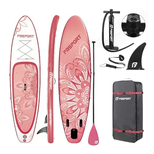 FBSPORT 11' Premium Stand Up Paddle Board, Yoga Board with Durable SUP Accessories & Carry Bag | Wide Stance, Surf Control, Non-Slip Deck, Leash, Paddle and Pump for Youth & Adult - Image 1