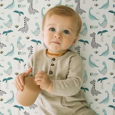 Stretch Fitted Bassinet Sheet Set BROLEX 2 Pack Cradle Sheets for Bassinet Pad/Mattress,Unisex Boys Girls,Ultra Soft,Dinosaur Lion - Image 5