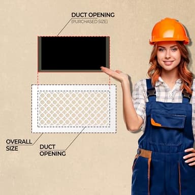 SABA Home Decor Air Vent Cover Grille - Acrylic Plexiglass 14 x 14 Duct Opening, 16 x 16 Overall White Finish Decorative Covers for Walls & Ceilings NOT for Floor USE, Venetian - Image 5