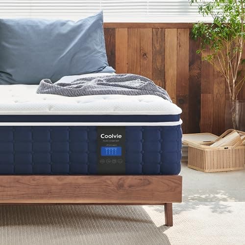 Coolvie Twin XL Mattress 12 Inch, Medium Firm XL Twin Mattress in a Box, Hybrid Individual Pocket Springs with Memory Foam, Cooler Sleep with Pressure Relief and Support - Image 1