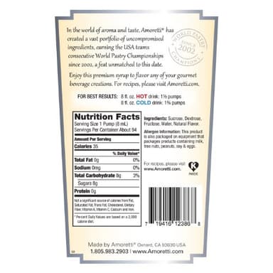 Amoretti Premium Syrup, Champagne, 25.4 Ounce - Image 2
