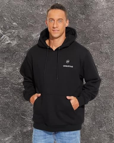 Venustas Unisex Pullover Heated Hoodie with Battery Included, Heated Sweatshirt for Men and Women Black - Image 7
