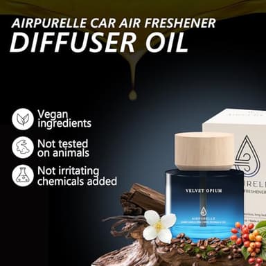 Car Air Freshener for Men & Women – Long-Lasting Amber Vanilla Essential Oil Diffuser for Car Cup Holder – 50ML (1.7 FL OZ) Car Scent Diffuser, Inspired by Perfume – Made in USA - Image 6