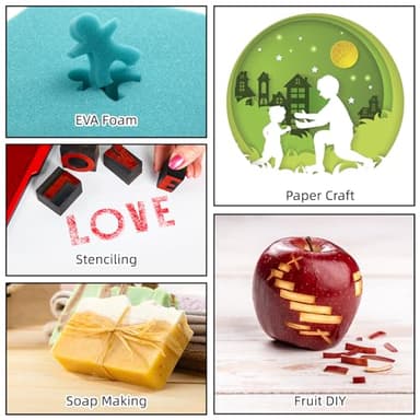 JTIEO Exacto Knife,Hobby Knife,74 Pack with 4 Upgrade Sharp Hobby Knives and 70 Spare Exacto Knife Blades for Art, Scrapbooking (Blue) - Image 6