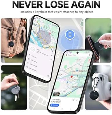MiLi MiTag Bluetooth Tracker for Android, Smart Air Tracking Tag/Key Finder/Luggage Tracker/Item Locator for Google Find My Device (Find Hub) App, 4 Pack - Image 6