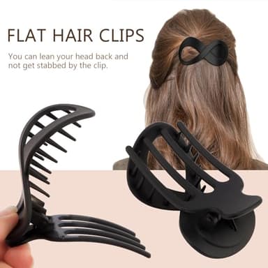 Atoden Flat Hair Clips for Thin Hair 4Pcs French Concord Hair Clips 3.4'' Lay Down Flat Hair Claw Clips for Medium Thick Hair Matte Neutral Jaw Clips Hair Clamps Barrettes Hair Accessories for Women - Image 5