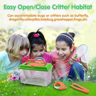PLAY Bug Catcher Kit,Outdoor Toys for Kids Ages 4-8 8-12,Bug Catcher Vacuum with Critter Habitat Case,Butterfly net,Magnifying Glass,Toddler Outside Toys for 3 4 5 6 7 8+ Year Old Boys Birthday Gift - Image 6