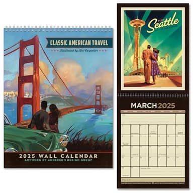 Americanflat 2025 Wall Calendar - US Cities Poster Design - 10x13 Large Wall Calendar - 12 Month Hanging Calendars for Home or Office - 2025 Calendars for Planning and Organization - Image 2