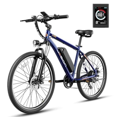 Jasion EB5 Electric Bike for Adults with Peak 750W Brushless Motor, 40Miles 20MPH Commuting Electric Mountain Bike with 360Wh Removable Battery, 7-Speed, 26" Tires and Front Fork Suspension - Image 1