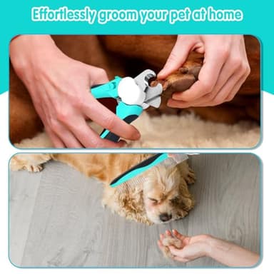 VIWIK 2 in 1 Dog Nail Trimmers with LED Light for Bloodline, Dog Comb, Dog Nail Clippers with Quick Sensor & Safety Guard to Avoid Overcutting, Cat Puppy Claw Clipper for Grooming with Nail File Blue - Image 6