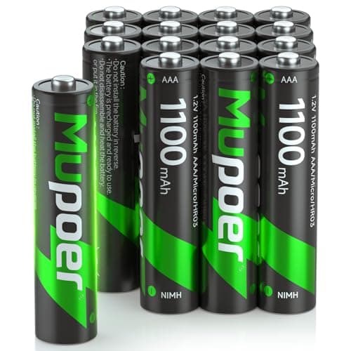 Rechargeable AAA Batteries 16 Pack,AAA Rechargeable Battery 1100mAh NiMH,1.2V Triple A Battery,Solar Battery High Capacity Low Self Discharge Pilas Recargables,3A Batteries for Remote Cordless Phone - Image 1
