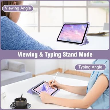 Fintie Hybrid Slim Case for iPad Mini 7 (A17 Pro, 7th Generation) 2024 / iPad Mini 6 (6th Gen) 8.3 Inch, [Built-in Pencil Holder] Shockproof Cover Clear Transparent Back Shell, Fantasy Ombre - Image 7