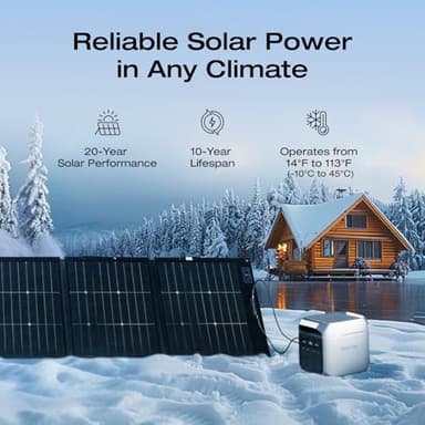 EF ECOFLOW Solar Generator DELTA 3 Plus with 220W Bifacial Solar Panel, 1000W Solar Input, LFP(LiFePO4) Battery, Portable Power Station for Home Backup Power, Camping & RVs - Image 4