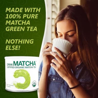 DrinkMatcha Organic Matcha Green Tea Powder 1 LB 100% Pure Matcha | Nothing Added | Perfect for Lattes, Smoothies, Baking (16 Ounce) - Image 2