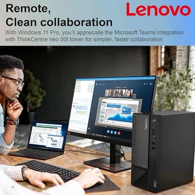 Lenovo ThinkCentre Business Desktop| Intel Quad-Core Processor | 64GB RAM | 1TB SSD & 1TB HDD | Support Upto 3 Monitors | HDMI & USB-C | Ethernet | Wi-Fi | Bluetooth | Keyboard & Mouse| Windows 11 Pro - Image 6