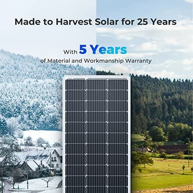 Renogy 2PCS Solar Panels 100 Watt 12 Volt, High-Efficiency Monocrystalline PV Module Power Charger for RV Marine Rooftop Farm Battery and Other Off-Grid Applications, 2-Pack 100W - Image 7