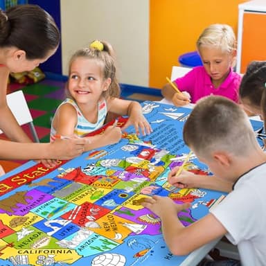 Gatherfun USA Coloring Activity - Large 31.5x 72 Educational Poster - Ideal for School Events & Birthday Parties, Multi-Use as Classroom Wall Décor or Table Cover - Image 7