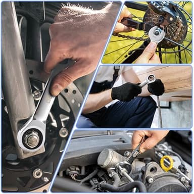 Prostormer Stubby Ratcheting Combination Wrench Set, 10-Piece 5/16" to 3/4" SAE Chrome Vanadium Steel Ratchet Wrenches with Rolling Pouch, 72-Teeth, 12-Point Box End - Image 7