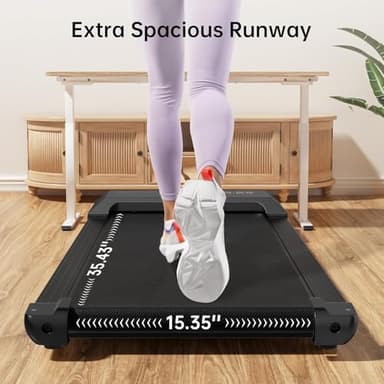 SupeRun Walking Pad, Under Desk Treadmill for Home Office, LED Display, 2.5 HP Quiet Walking Jogging Machine，No-Assembly Walking pad Treadmill with APP and Remote Control, 300 lbs Capacity - Image 9