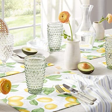 Martha Stewart Honeycomb Modern Farmhouse Polyester Cotton Rectangle Tablecloth, White, 60"x84" - Image 7