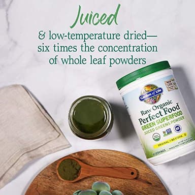 Garden of Life Super Greens Powder Smoothie & Mix, Probiotics & Digestive Enzymes for Digestive Health, Organic Superfoods Nutrition Fruit and Vegetables for Women & Men Energy, Original, 60 Servings - Image 4