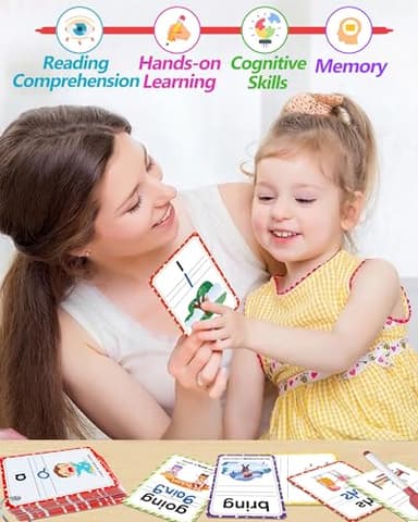 Sight Words Flash Cards Kindergarten, 250 Dolch Sight Word Writing Reading Spelling Games, Preschool Kindergarten Toddler Learning Activities, Homeschool Supplies Educational Toys for Kids Ages 3+ - Image 4
