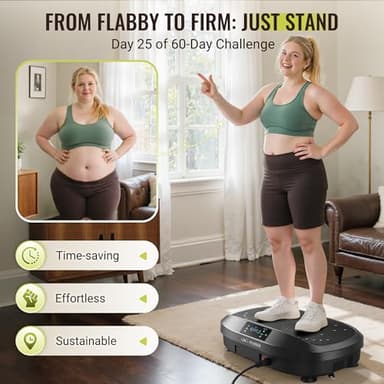 FLYBIRD Vibration Plate Exercise Machine, 120 Adjustable Speed High Intensity Vibration for Muscle Toning Weight Loss Lymphatic Drainage, Full Body Workout Vibration Plate Ideal for Fitness & Recovery - Image 7