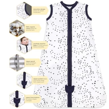 Burt's Bees Baby Beekeeper Wearable Blanket Winter, Organic Cotton Swaddle 0.5 or 1.5 TOG, Baby Infant Wearable Blanket & Essentials Shower Gift - Image 3