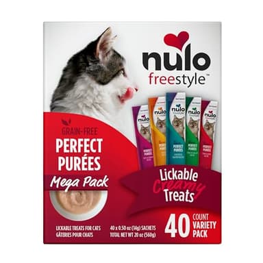 Nulo Freestyle Grain-Free Perfect Purees Premium Wet Cat Treats, Squeezable Meal Topper for Felines, High Moisture Content to Support Cat Hydration, 0.5 Ounce, Variety Pack - Image 2