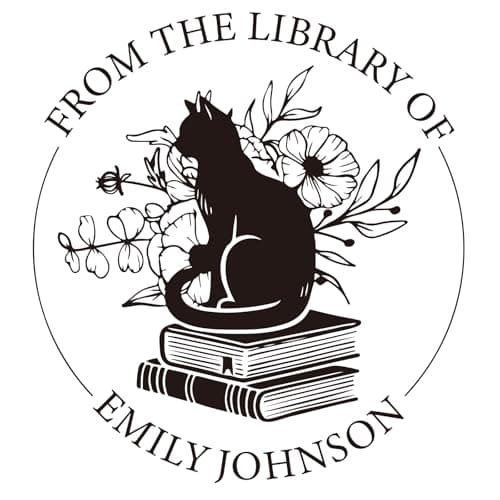 Personalized Book Embosser Stamp with Your Name & Design, Custom Hand Carved Library Embosser Set, Elegant Invitation Seal of Self-Inking from Library Stamp Kit, Book Lovers, Teachers, Birthday Gifts - Image 1