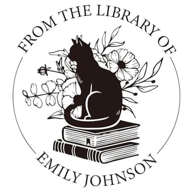 Personalized Book Embosser Stamp with Your Name & Design, Custom Hand Carved Library Embosser Set, Elegant Invitation Seal of Self-Inking from Library Stamp Kit, Book Lovers, Teachers, Birthday Gifts - Image 1