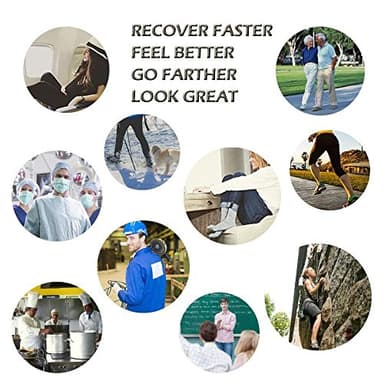 Graduated Copper Compression Socks for Men & Women Circulation 8 Pairs 15-20mmHg - Best for Running Athletic Cycling - Image 6