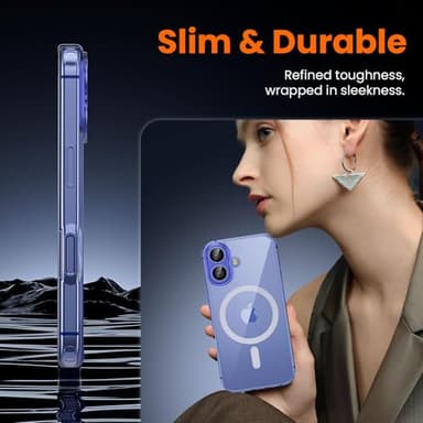 toushion 3 in 1 for iPhone 16 Case Clear with MagSafe, Not Yellowing, Screen Protector*1 Camera Lens Protector*1, Military-Grade Protection for iPhone 16 Phone Case 6.1 inch Clear - Image 7