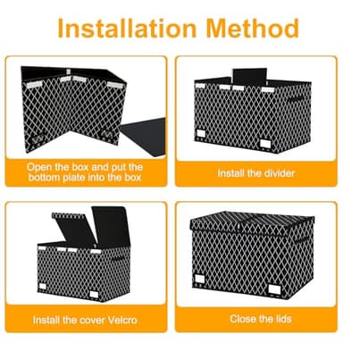 Meerainy Large Toy Storage Box with Lid,Sturdy Toys Storage Chest Bin Organizer for Kids,Boys,Girls,Stuffed Animal Storage for Living Room Area 25"x13" x16" - Image 4